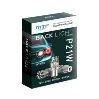 Светодиодная лампа MTF LIGHT цоколь P21W, белый, 12V, 25W, CAN-BUS, для ДХО\задний ход, шт.