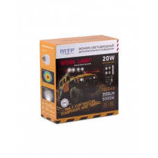 Прожектор светодиодный MTF LIGHT серия MAXIMUM BLACK 12-36V, 20W, 2000lm, ECE R10, квадратный,шт