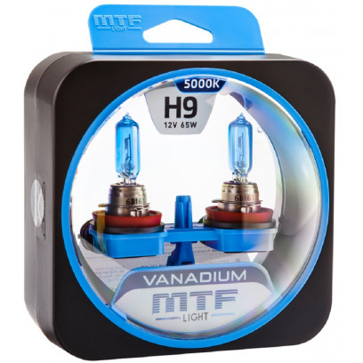 Галогенные автолампы серия VANADIUM H9, 12V, 65W, комплект 2 шт