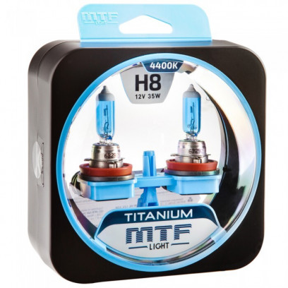 Галогенные автолампы серия TITANIUM H8, 12V, 35W, комплект 2 шт