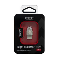 Светодиодная автолампа MTF Light серия Night Assistant 12В, 2.5Вт, W21/5W, красный, блистер, шт.