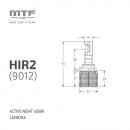 Светодиодные лампы MTF Light серия ACTIVE NIGHT, HIR2(9012), 18W, 1750lm, 6000K, комплект. Светодиодные лампы MTF Light серия ACTIVE NIGHT, HIR2(9012), 18W, 1750lm, 6000K, комплект.