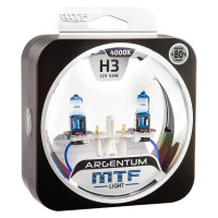 Галогенные автолампы серия ARGENTUM +80% H3, 12V, 55W, комплект 2 шт Галогенные автолампы серия ARGENTUM +80% H3, 12V, 55W, комплект 2 шт