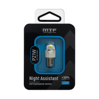 Светодиодная автолампа MTF Light  серия Night Assistant  12В, 2.5Вт, P21W, белый, блистер, шт.