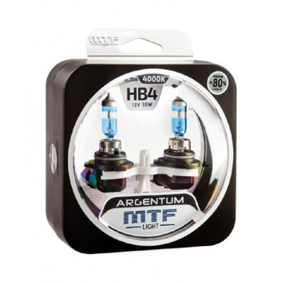 Галогенные автолампы серия ARGENTUM +80% HB4(9006), 12V, 55W, комплект 2 шт