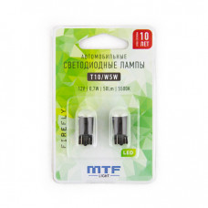 Светодиодная автолампа MTF Light серия FIREFLY, W5W/T10, 12В, 0.5Вт, 5500К(холодный белый), 2шт