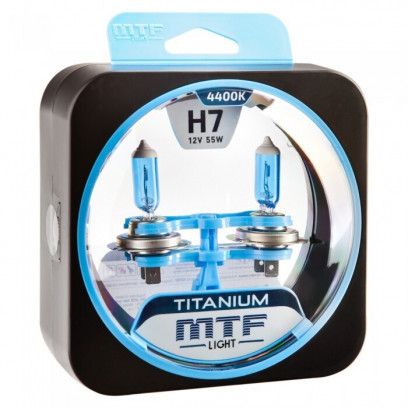 Галогенные автолампы серия TITANIUM H7, 12V, 55W, комплект 2 шт