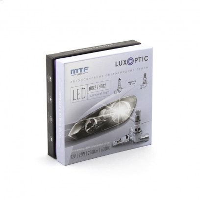 Светодиодные лампы MTF LIGHT серия LUXOPTIC HIR2(9012), 12W, 22W, 2200LM, 6000K, к-кт.