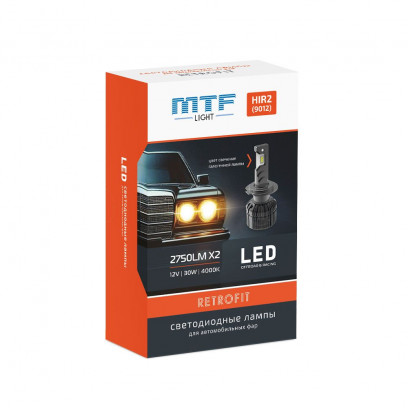 Светодиодные лампы MTF Light, серия RETROFIT LED LED, HIR2(9012), 30W, 2500lm, 3500K, кулер, комплек